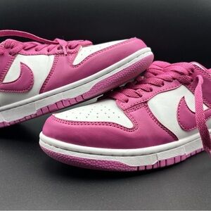 Size 5.5Y/7 Women Nike Dunk Low Active Fushia/White FJ0704 100 🎀⚪️